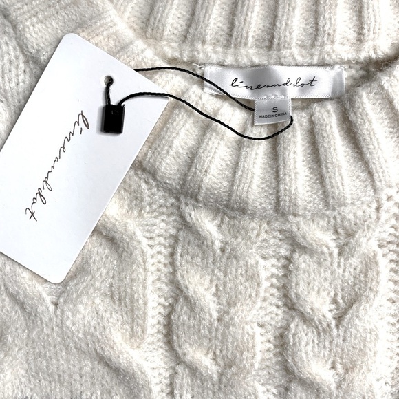 NWT Line and Dot Women Montana Fair Isle Knit Sweater Crew Neck Size Small - Picture 5 of 7